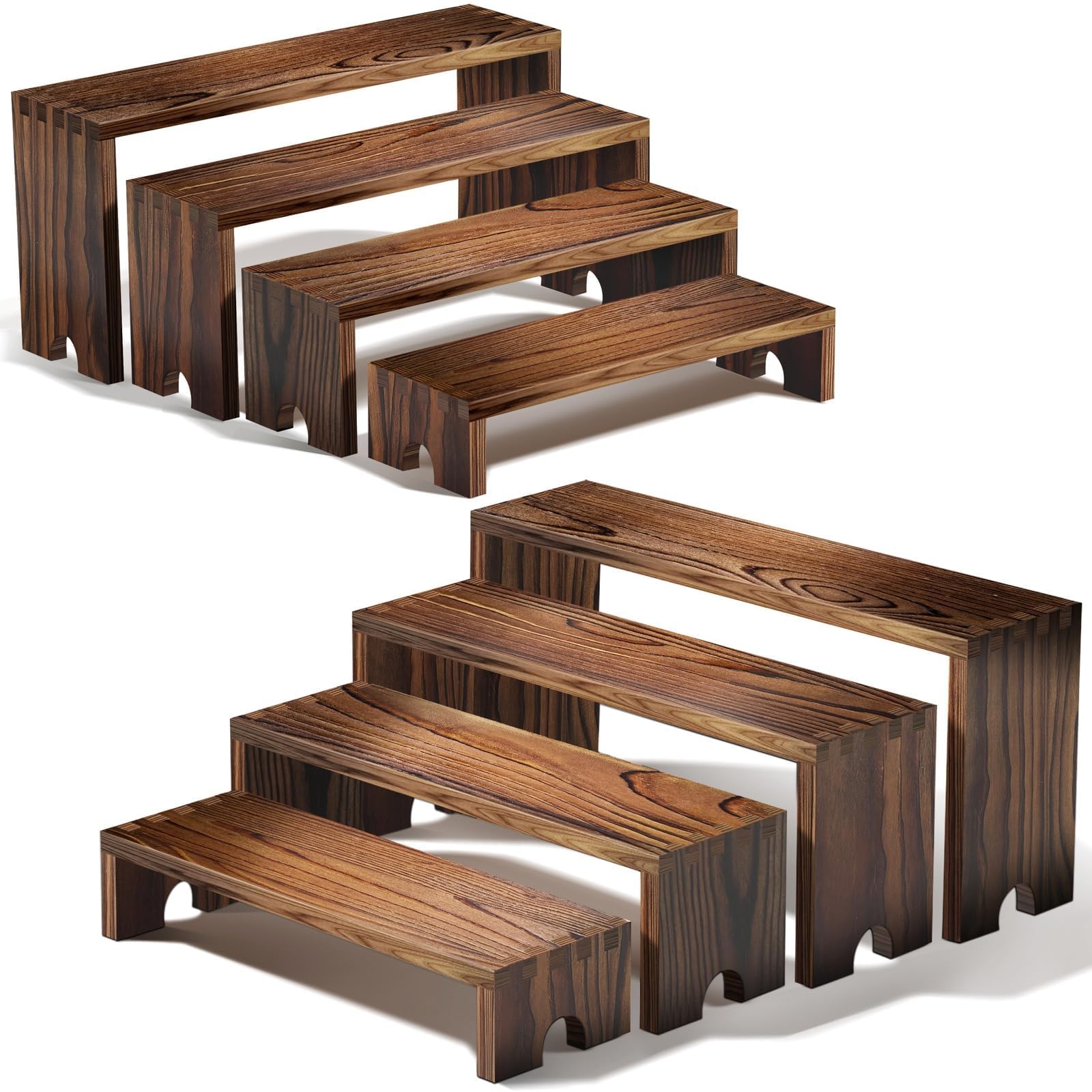 2 zestawy drewnianych wielopoz – Display Risers Set recenzja i cena